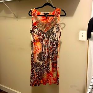 Style &co dress, sleeveless, multi colored